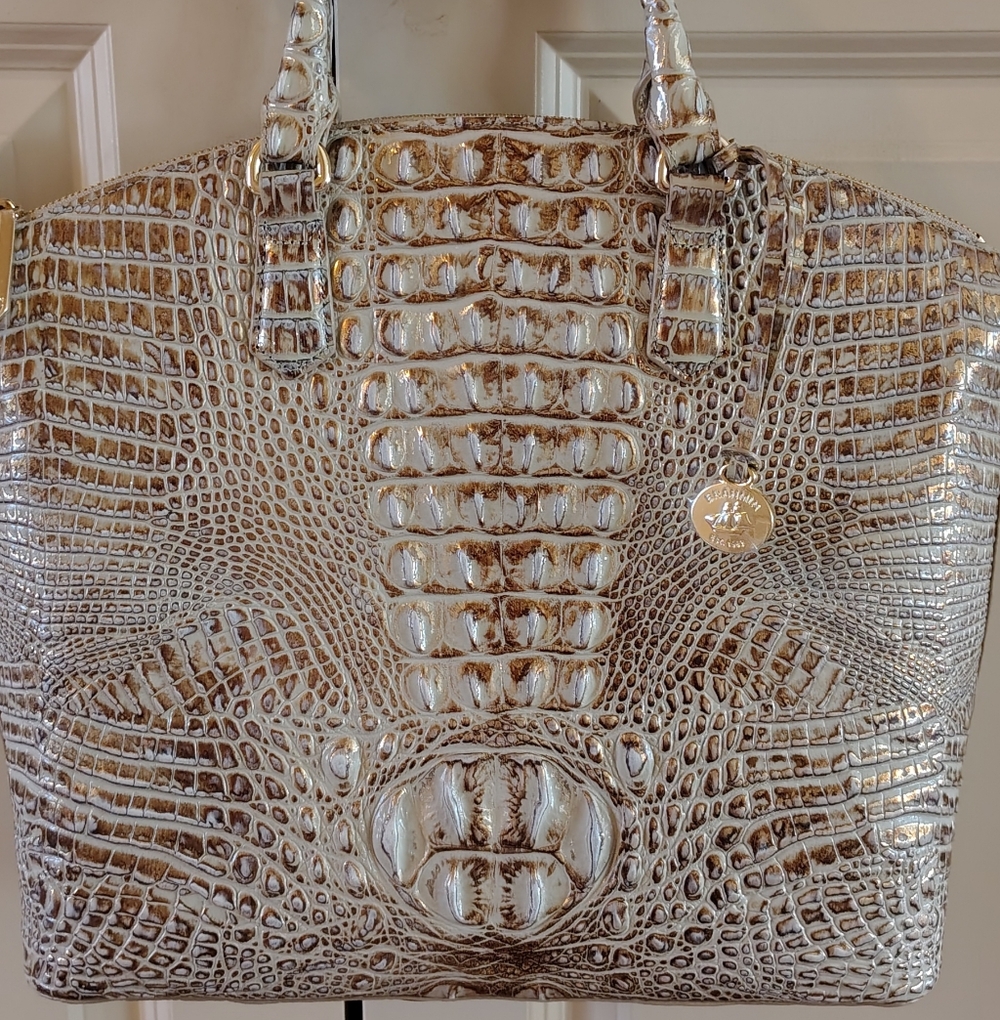 Brahmin Smoke Large Duxbury Satchel